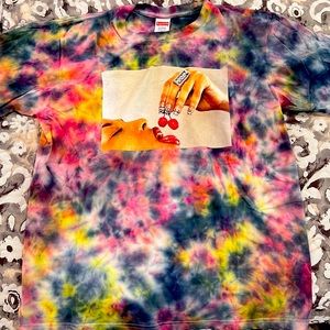 Supreme Tie Dye Cherries Tee Shirt - Medium